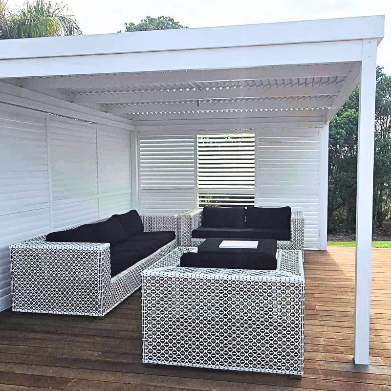 outdoor louvre screens panels slide auckland