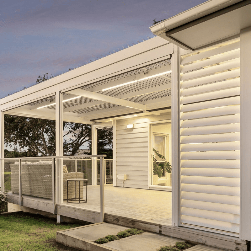 outdoor louvre screen custom auckland