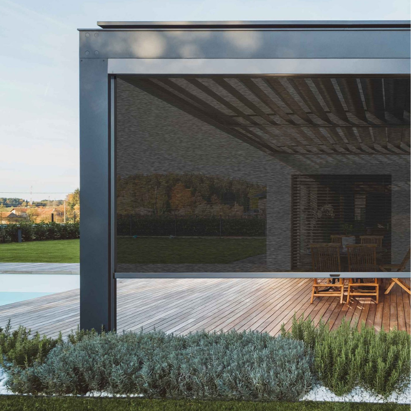 custom outdoor blind ziptrak auckland louvre span